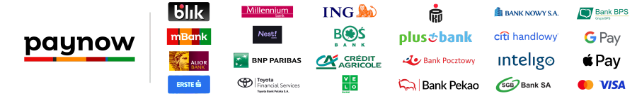 Metody płatności Paynow: BLIK, szybkie przelewy online, Google Pay, Apple Pay oraz karty Visa i Mastercard